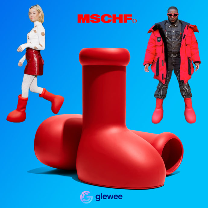 Glewee Big Red Boots Influencer Boots Sarah Snyder Sober Yung Walter