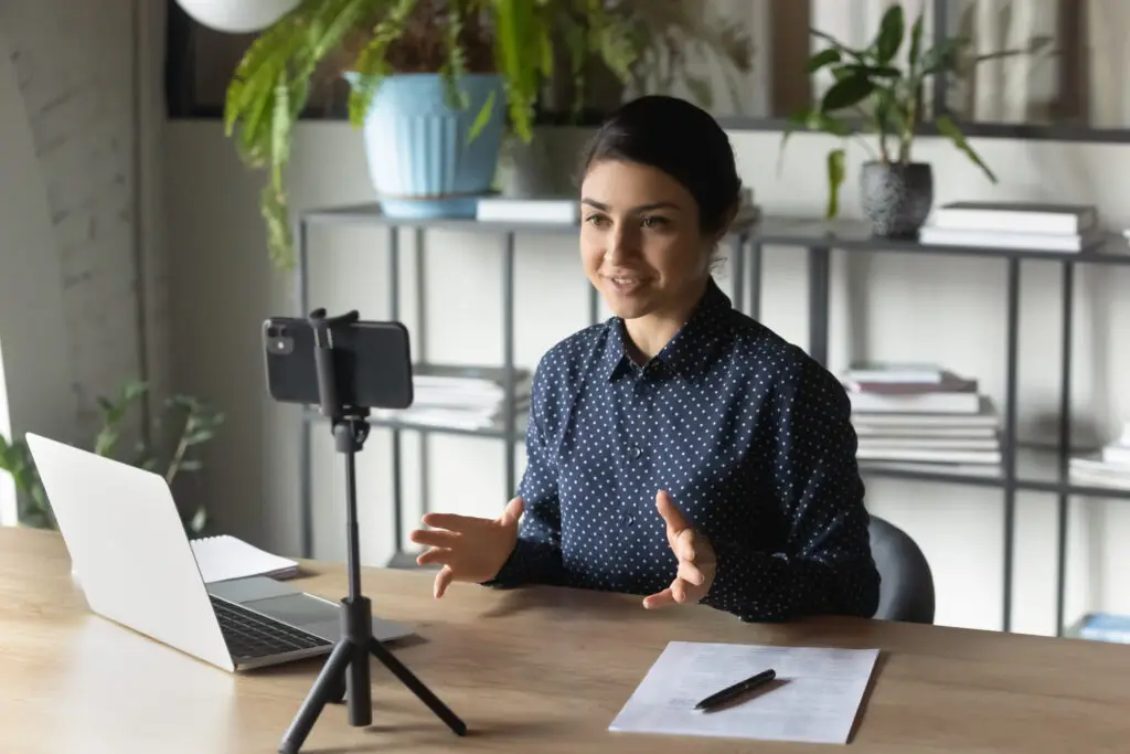 influencer creating video content