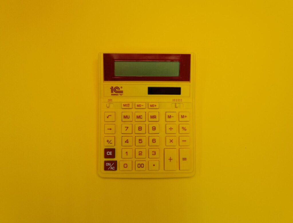 yellow calculator 