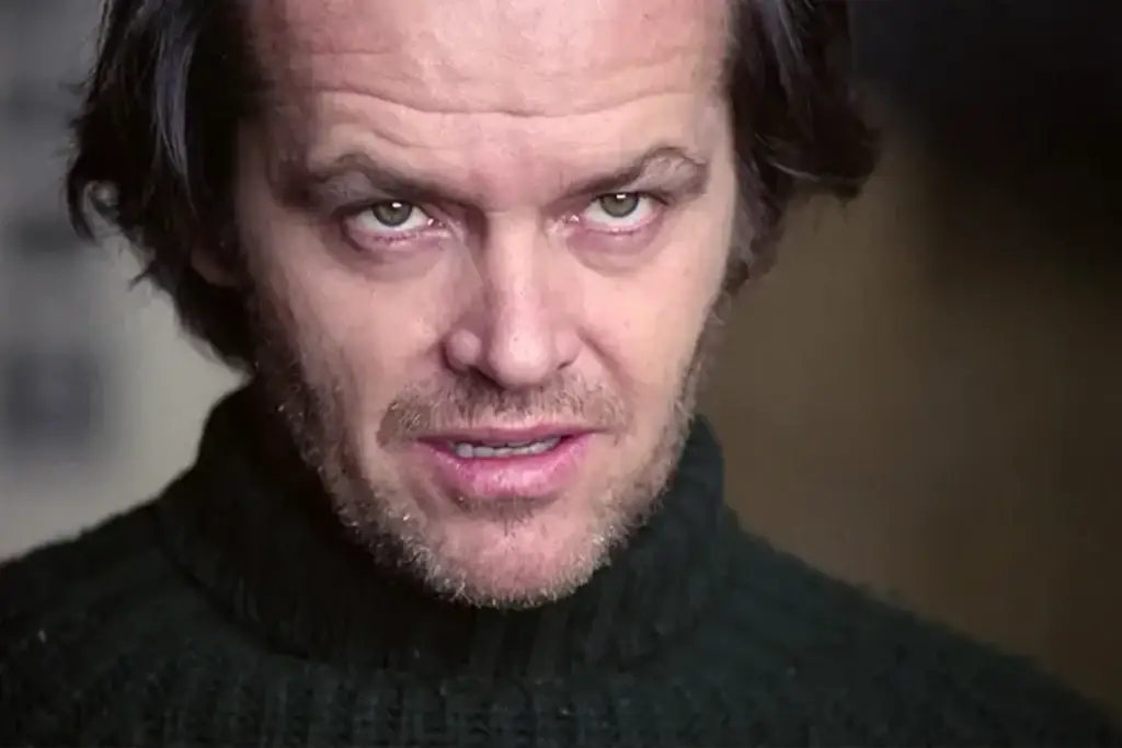 Jack looking up in the Shining 
