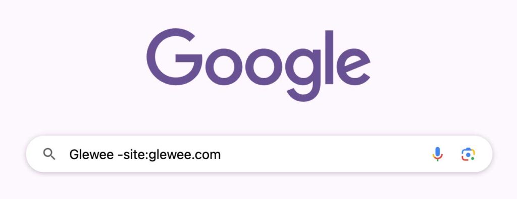 A Google search bar that contains a Google search operator. This image is used to enhance the reading experience when learning to find influencers for free. 