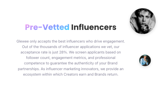 Pre-Vetted Influencers