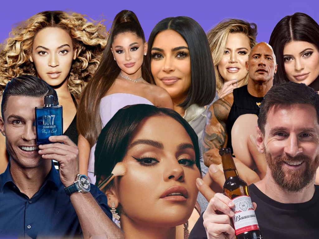 Photos of the top paid influencers and celebrities on Instagram