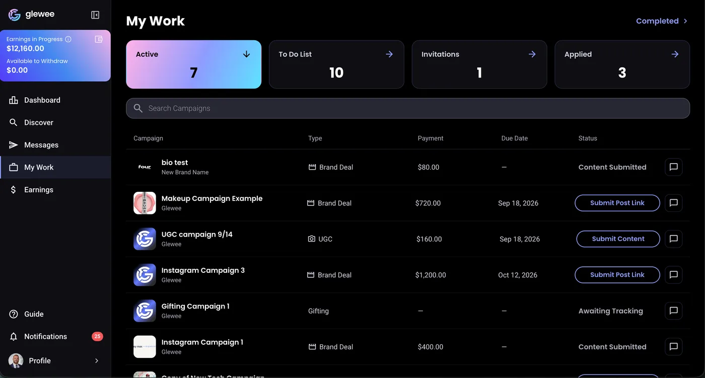 Manage your deals in My Work